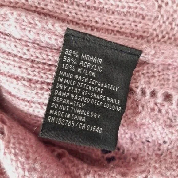 Pink Ribbed Knit Women's Cardigan - Picture 9 of 9